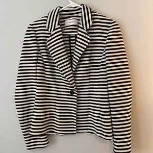 Calvin Klein women’s black/white striped blazer